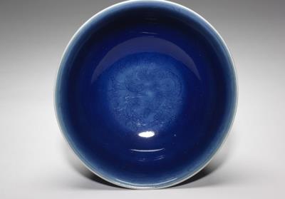 图片[3]-Bowl with dragon and cloud decoration in cobalt blue glaze, Ming dynasty, Jiajing reign (1522-1566)-China Archive